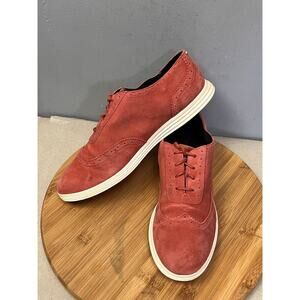Cole Haan Grand.OS Women's size 10B Suede Shoes Red Rust Light Weight W05612